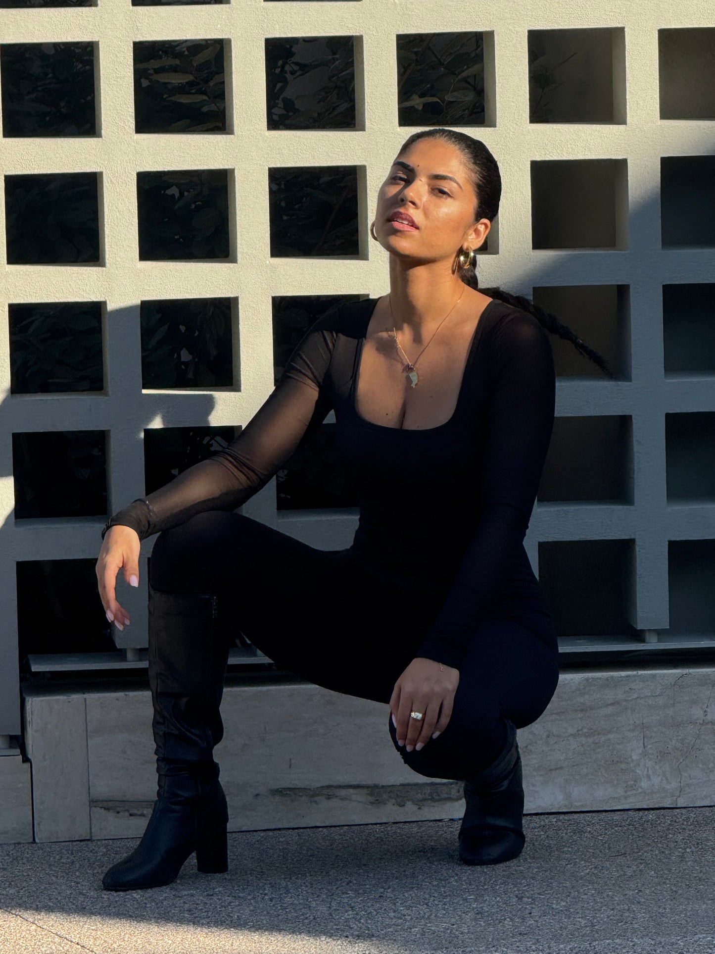 See through jumpsuit