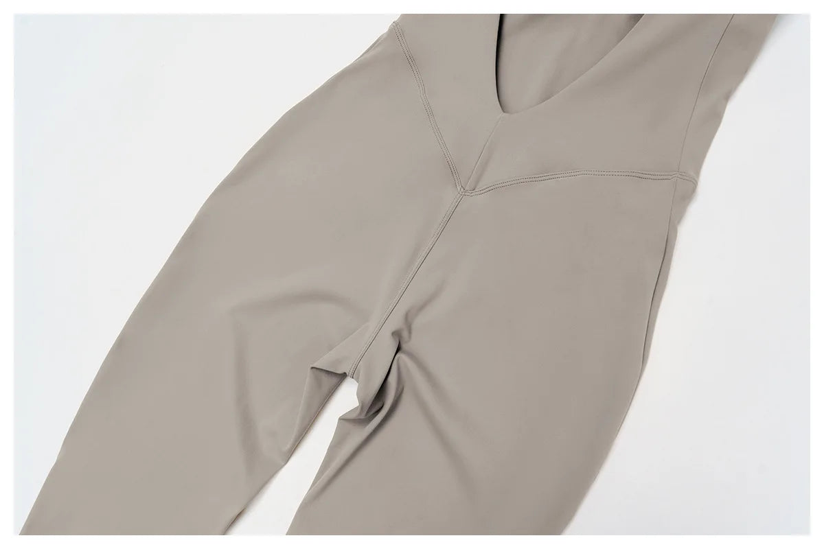 Women's Plus Size Lightweight Spandex/Nylon V-Neck Sleeveless Four-Way Stretch Quick Dry Breathable Yoga Workout Gym Jumpsuit Jolene London