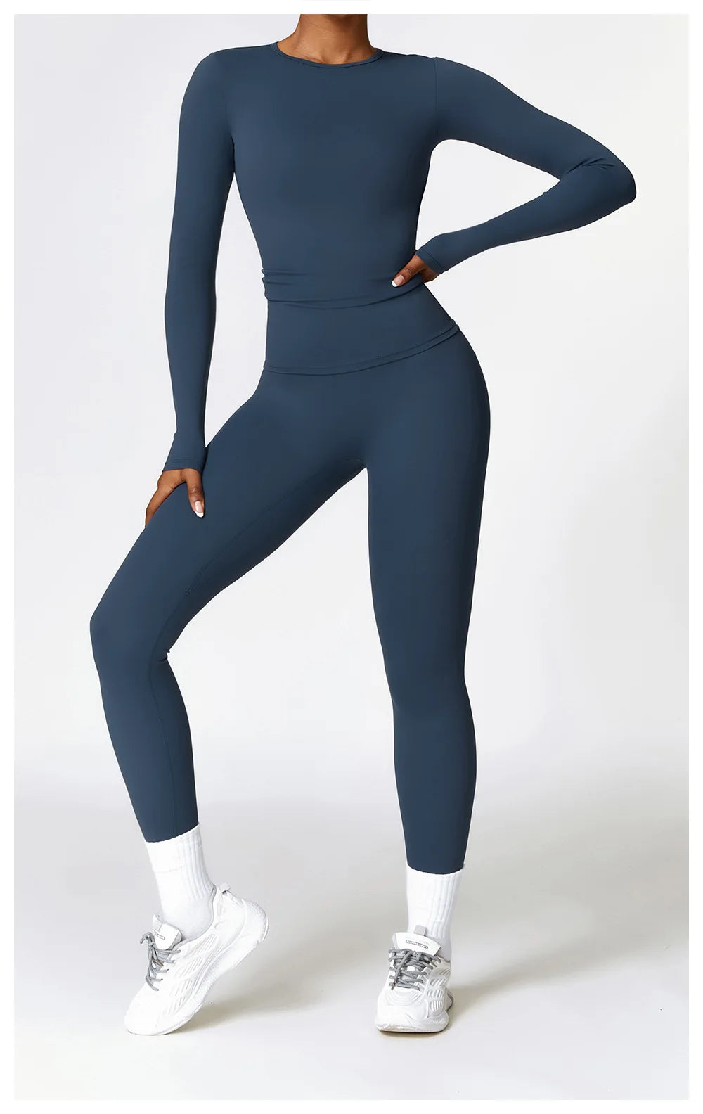 2Pcs Yoga Set Women Workout Tracksuit Gym Clothes Fitness Long Sleeve Shirts High Waist Leggings Set Sport Shorts Sleeves Suit Jolene London