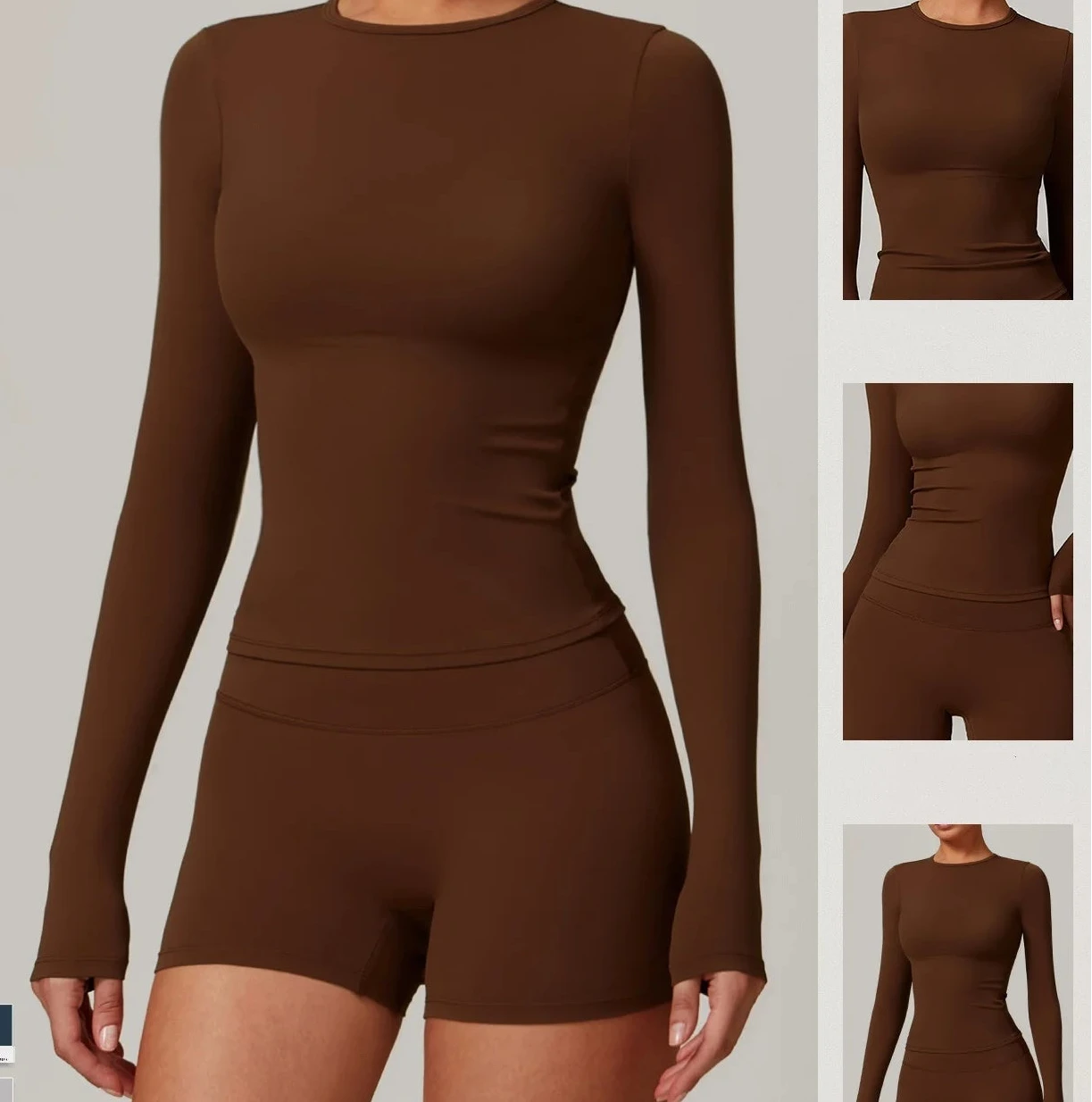 2Pcs Yoga Set Women Workout Tracksuit Gym Clothes Fitness Long Sleeve Shirts High Waist Leggings Set Sport Shorts Sleeves Suit Jolene London