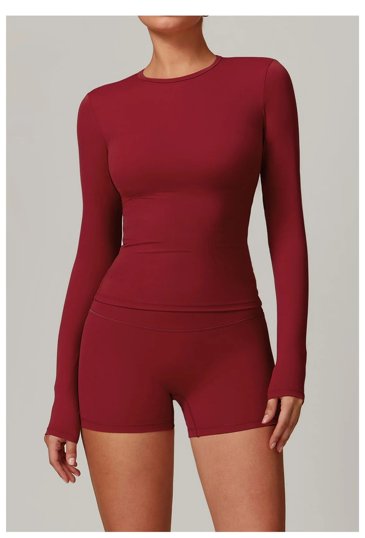 2Pcs Yoga Set Women Workout Tracksuit Gym Clothes Fitness Long Sleeve Shirts High Waist Leggings Set Sport Shorts Sleeves Suit Jolene London