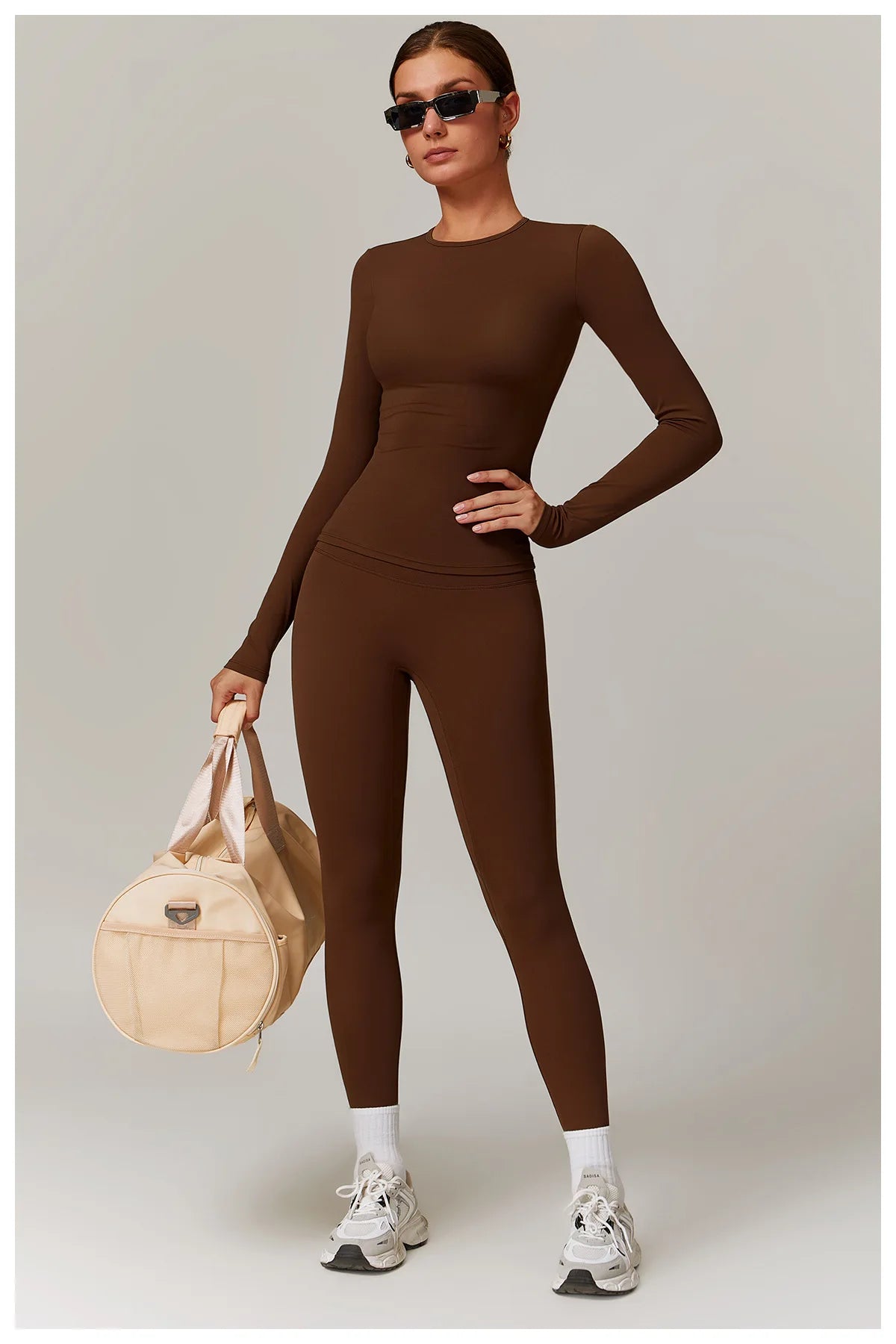 2Pcs Yoga Set Women Workout Tracksuit Gym Clothes Fitness Long Sleeve Shirts High Waist Leggings Set Sport Shorts Sleeves Suit Jolene London